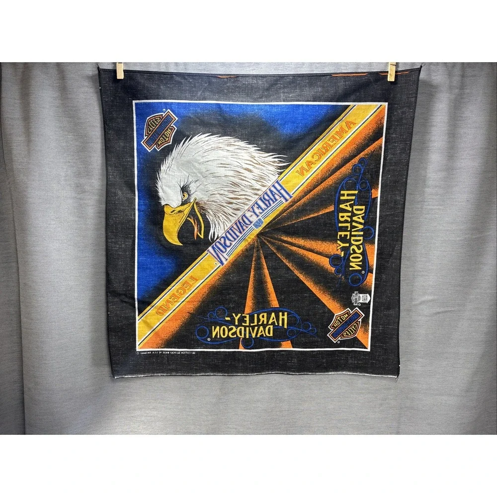 Official Harley Davidson Eagle Handkerchief Scarf Bandana Break Away Broken Wing